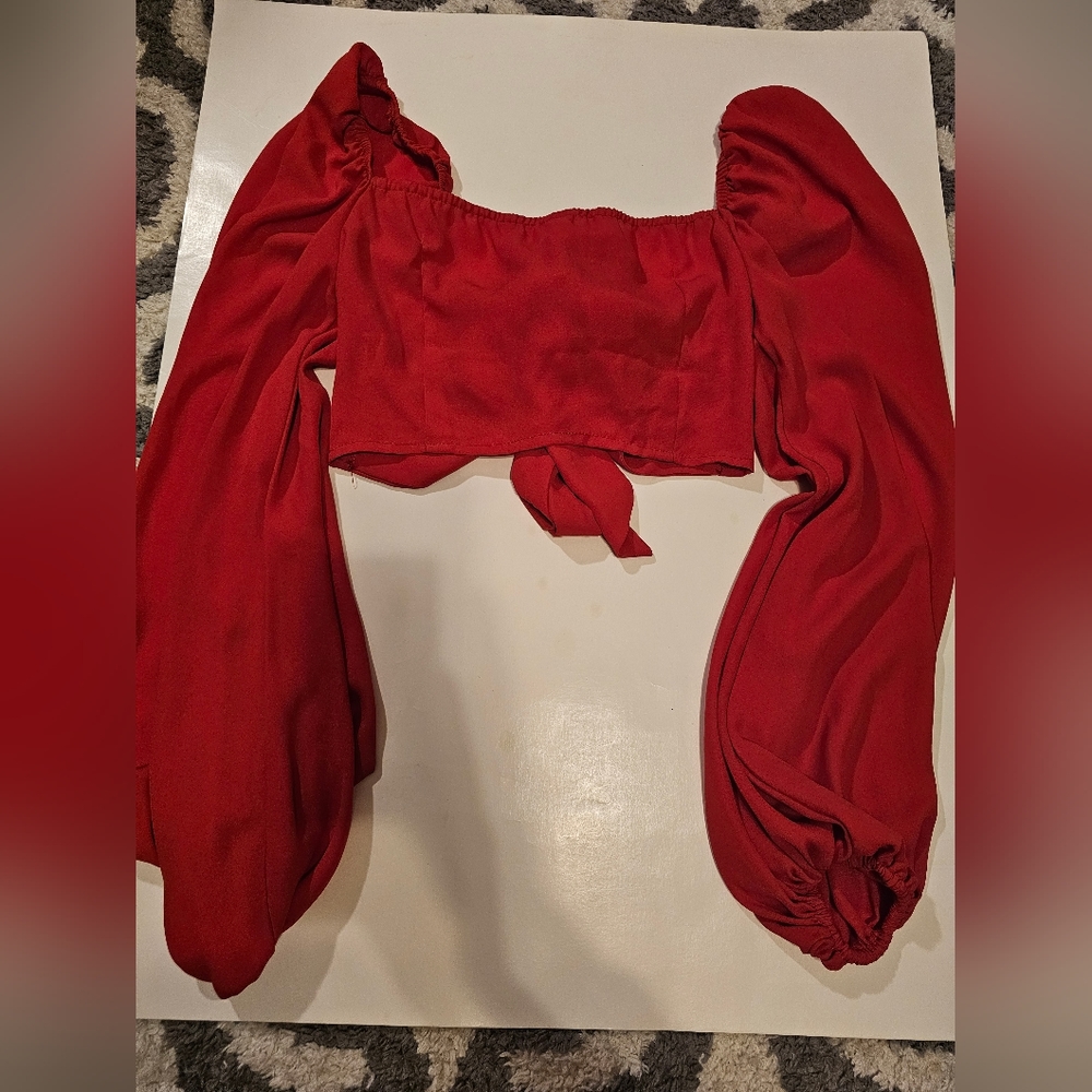 Red crop top